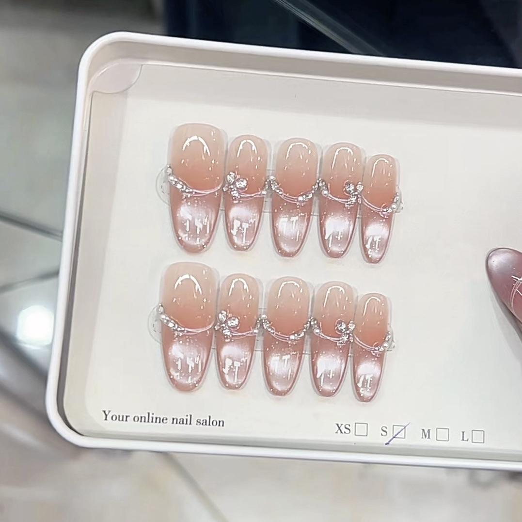 Nail Art Xs - 10 шт./пакет, длинные овальные ногти ручной