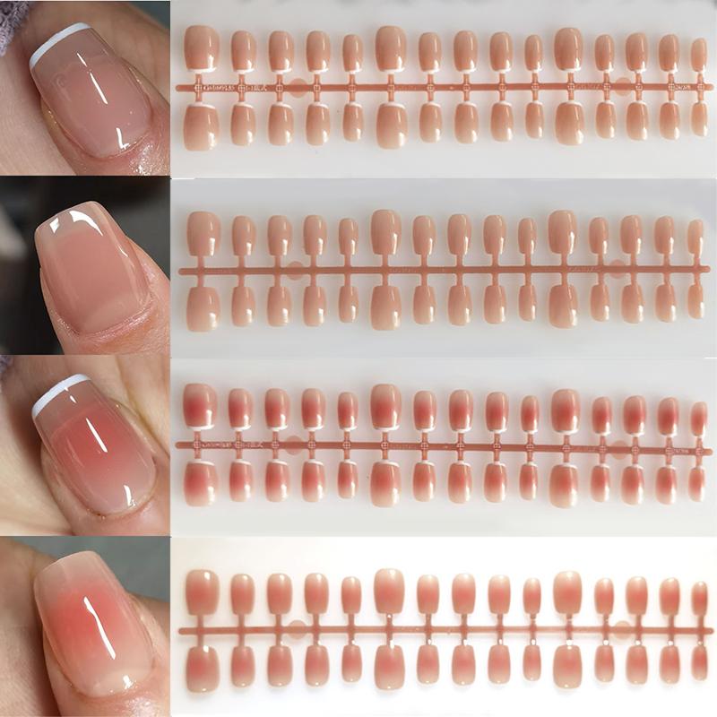 Nail Art Xs - 30 шт., градиентные накладные ногти, французские