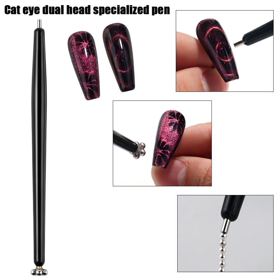 Nail Art Full Cat Eye - 1/2 шт. необычная двуглавая магнитная ручка