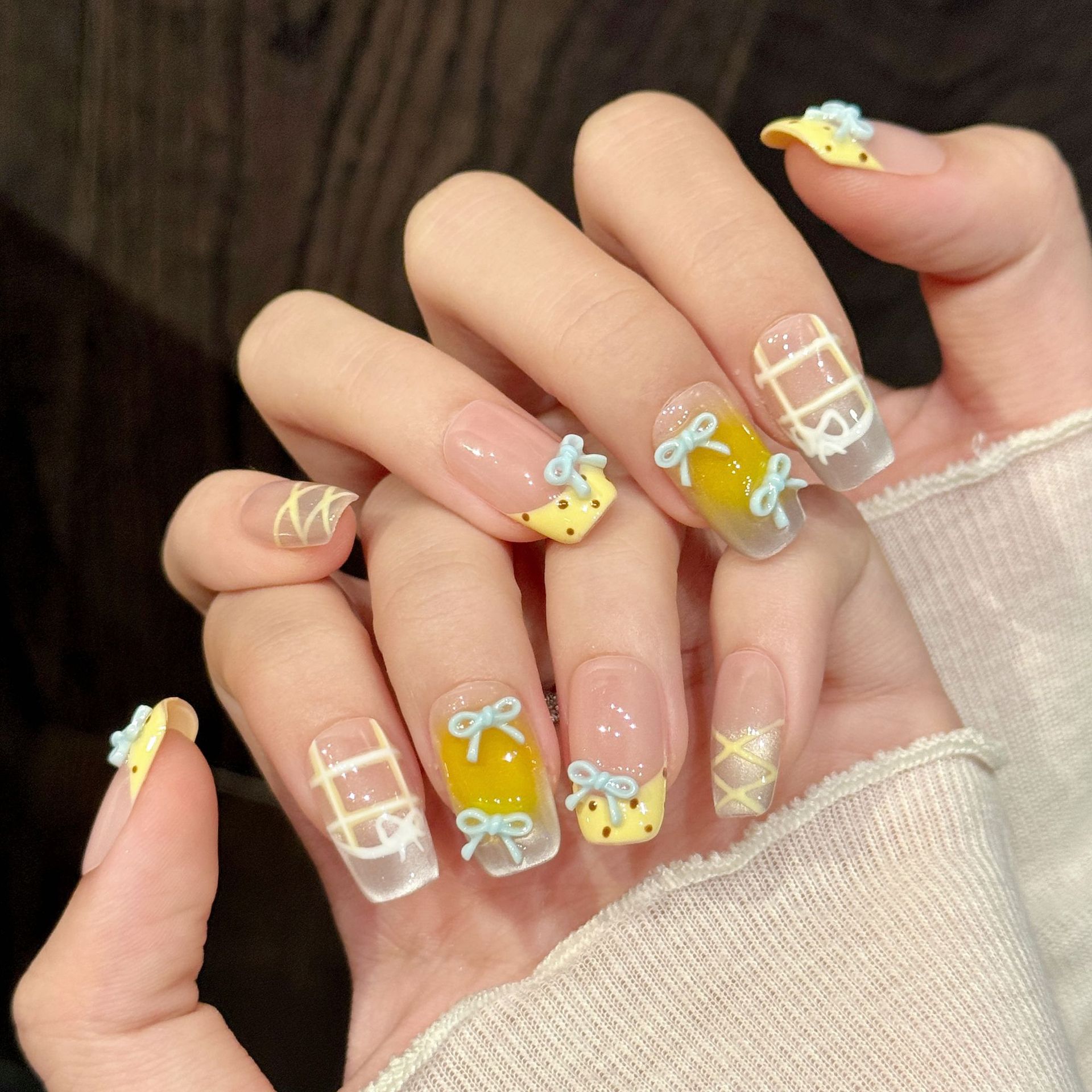 Nail Art Xs - 10 шт., милые кавайные накладные ногти