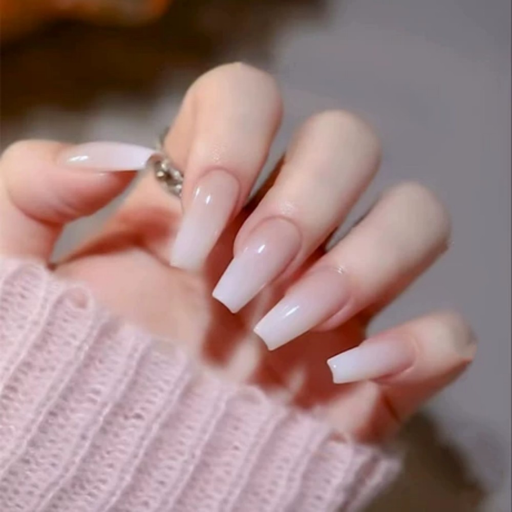 Nail Art Pink - 24 шт./упак. Длинные накладные ногти-гробики с