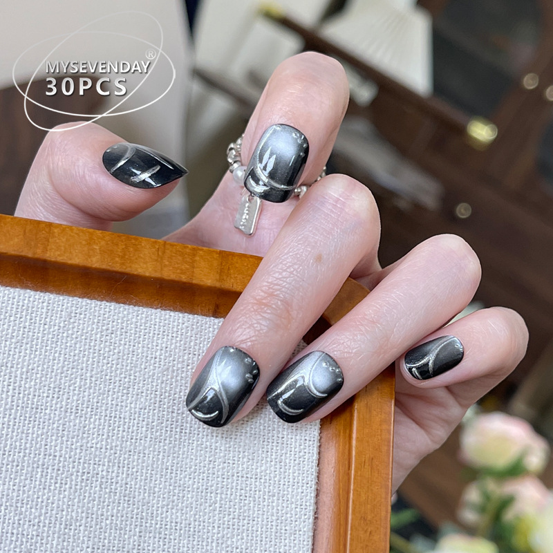 30 шт., французские черные нак – обзор и цена Nail Art Full Cat Eye