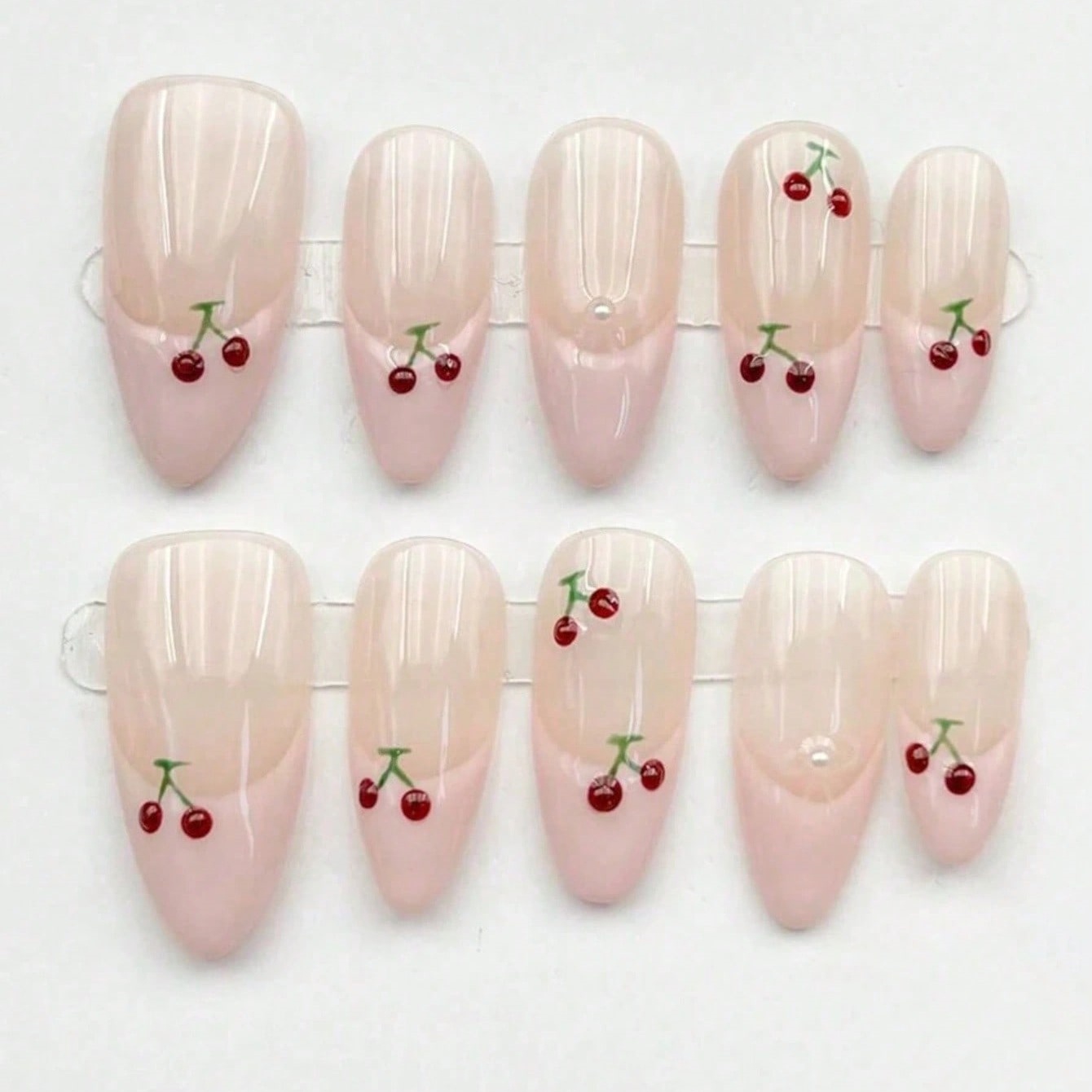 10 шт. средних накладных ногте – обзор и цена Nail Art Pink