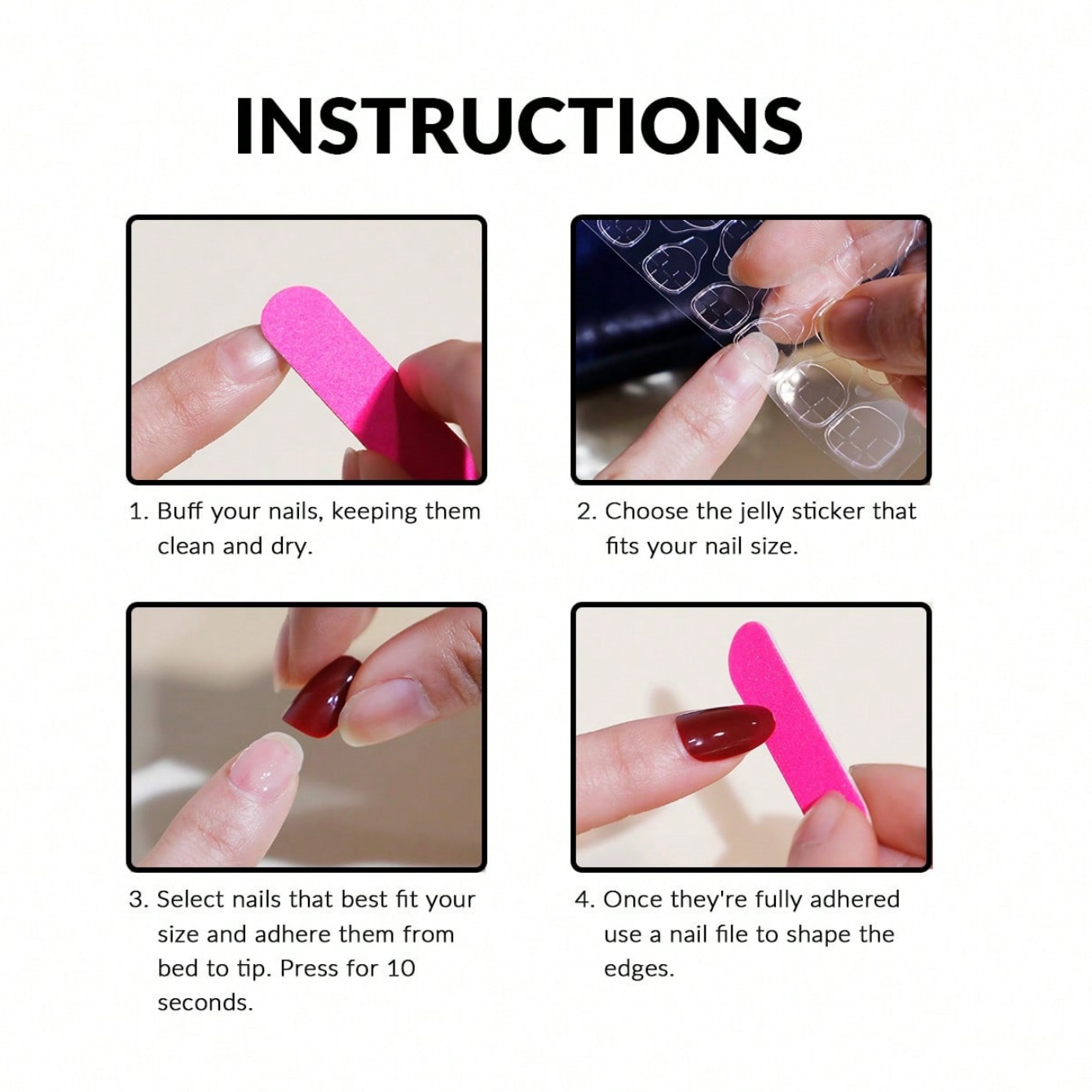 10 шт. средних накладных ногте – обзор и цена Nail Art Pink