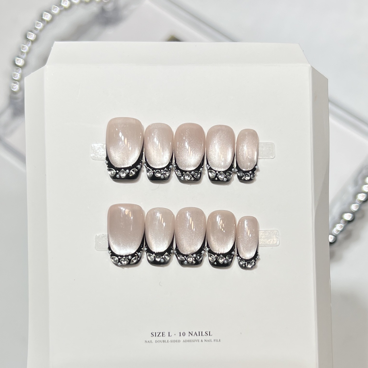 10 шт. черных накладных ногтей – обзор и цена Nail Art Full Cat Eye