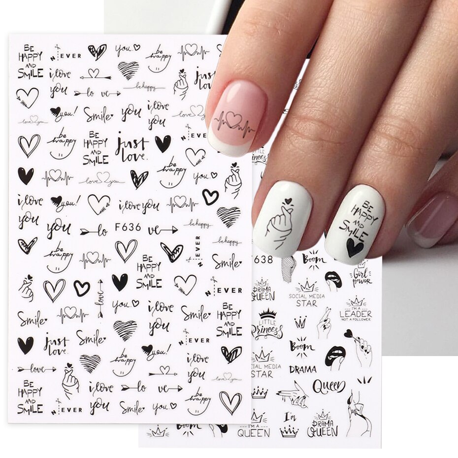 Наклейки для дизайна ногтей – обзор и цена Nail Art Valentine