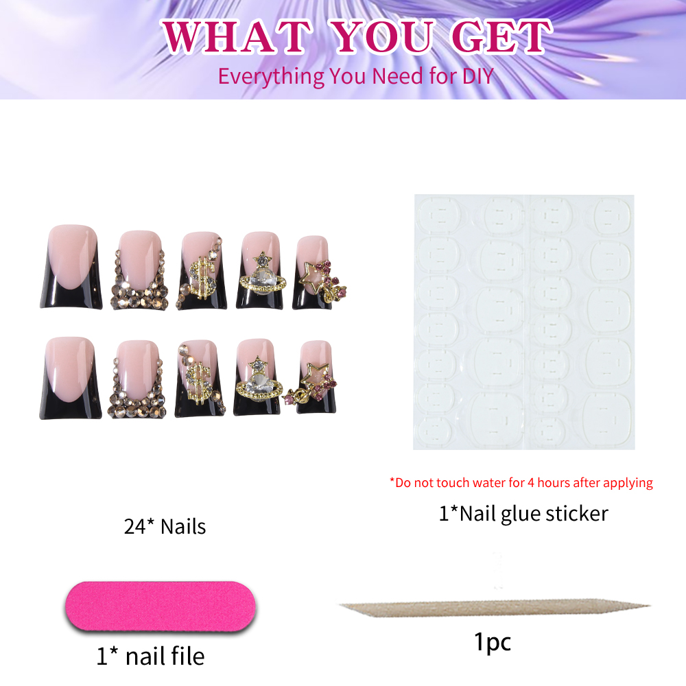 24 штуки накладных ногтей в ст – обзор и цена Nail Art Y2K