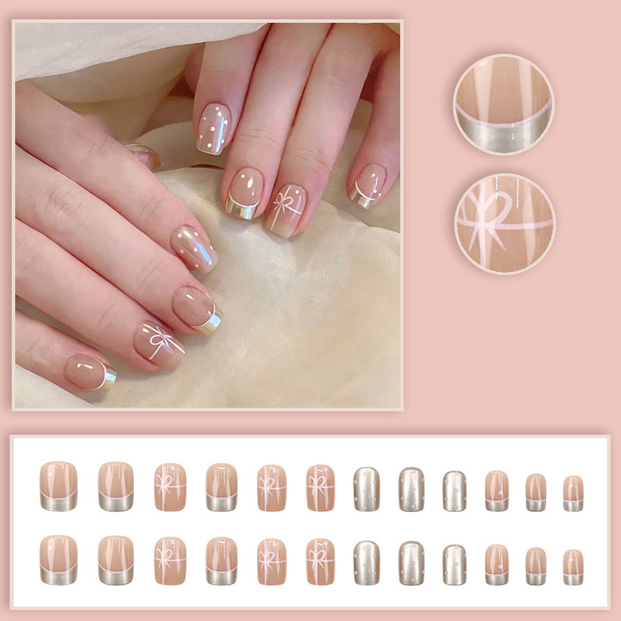 Короткие квадратные накладные  – обзор и цена Nail Art Xs